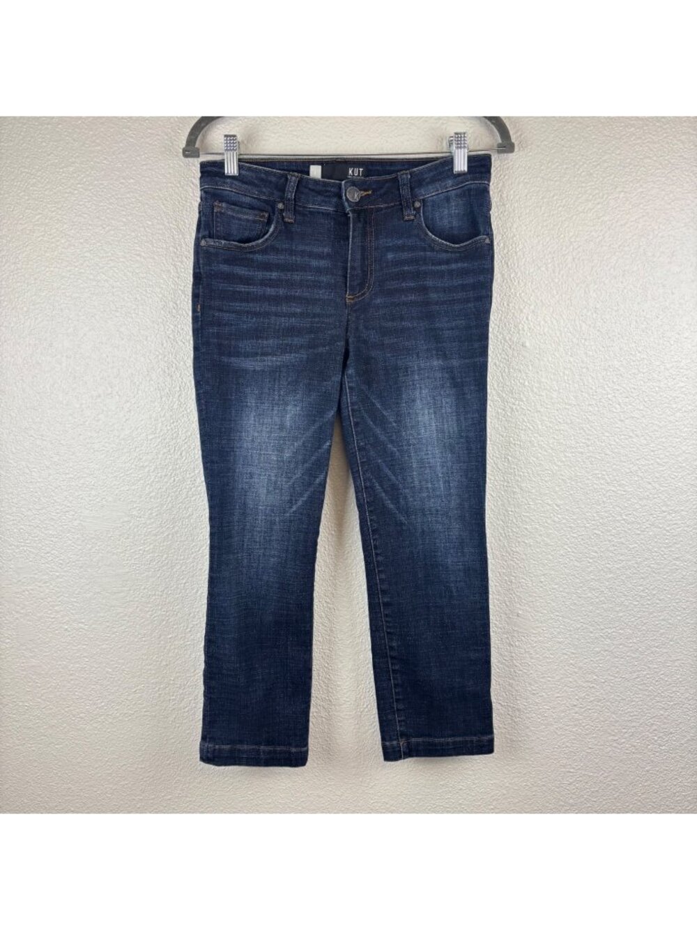 ✨3/$30 Kut From The Kloth 4 Lauren Crop Straight Leg Jeans Women Dark Wash Denim